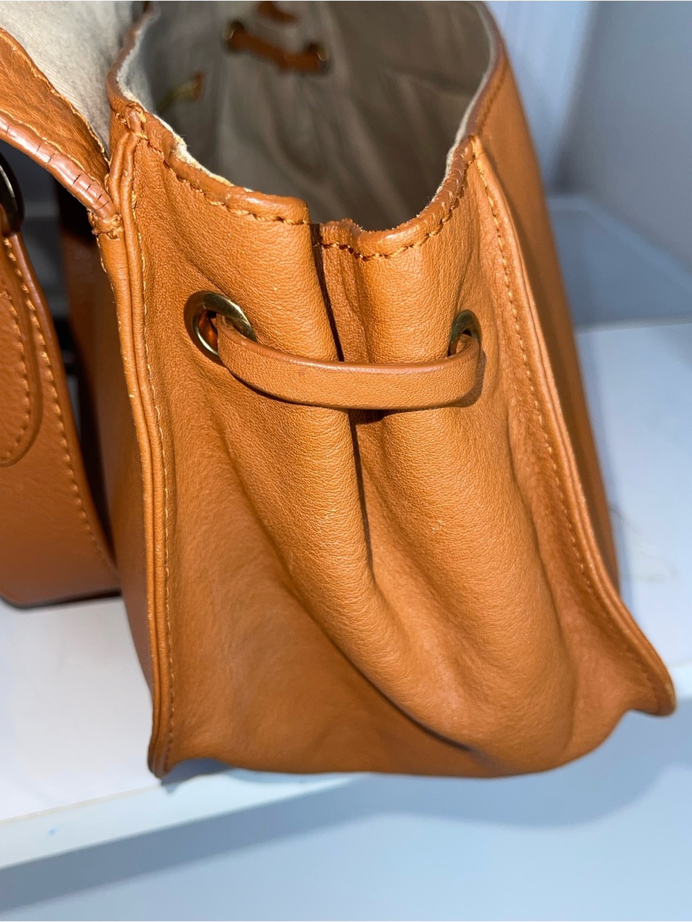 See By Chloe Cognac Brown Leather Tassel Saddle Shoulder Bag - Picture 11 of 16